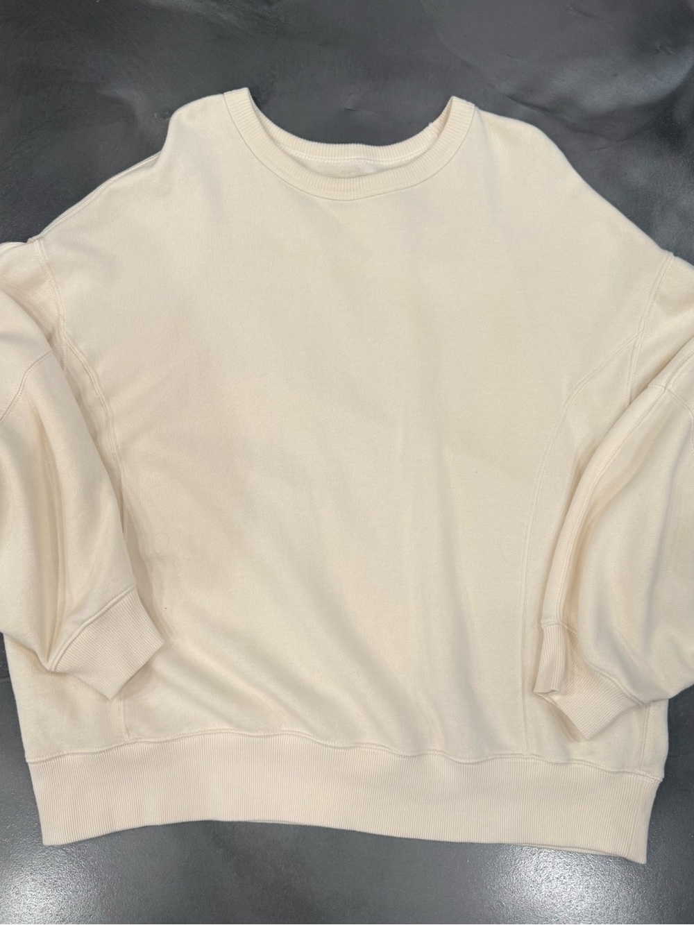 aerie Cream Bandana-Print Oversized Sweatshirt - Picture 6 of 13